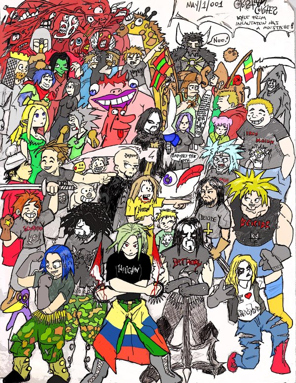 Kyle from incantation has a moustache